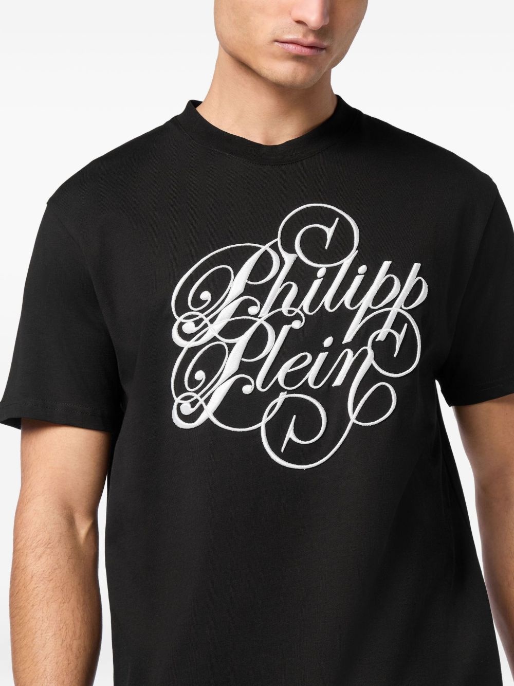 Plein Coursive-embroidered T-shirt - 5