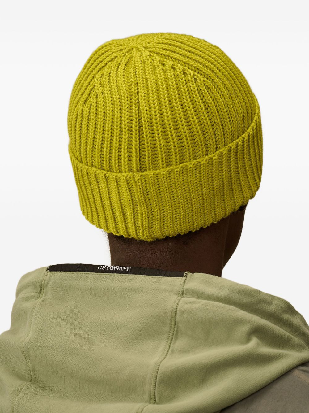 ribbed-wool lens-detail beanie hat - 3