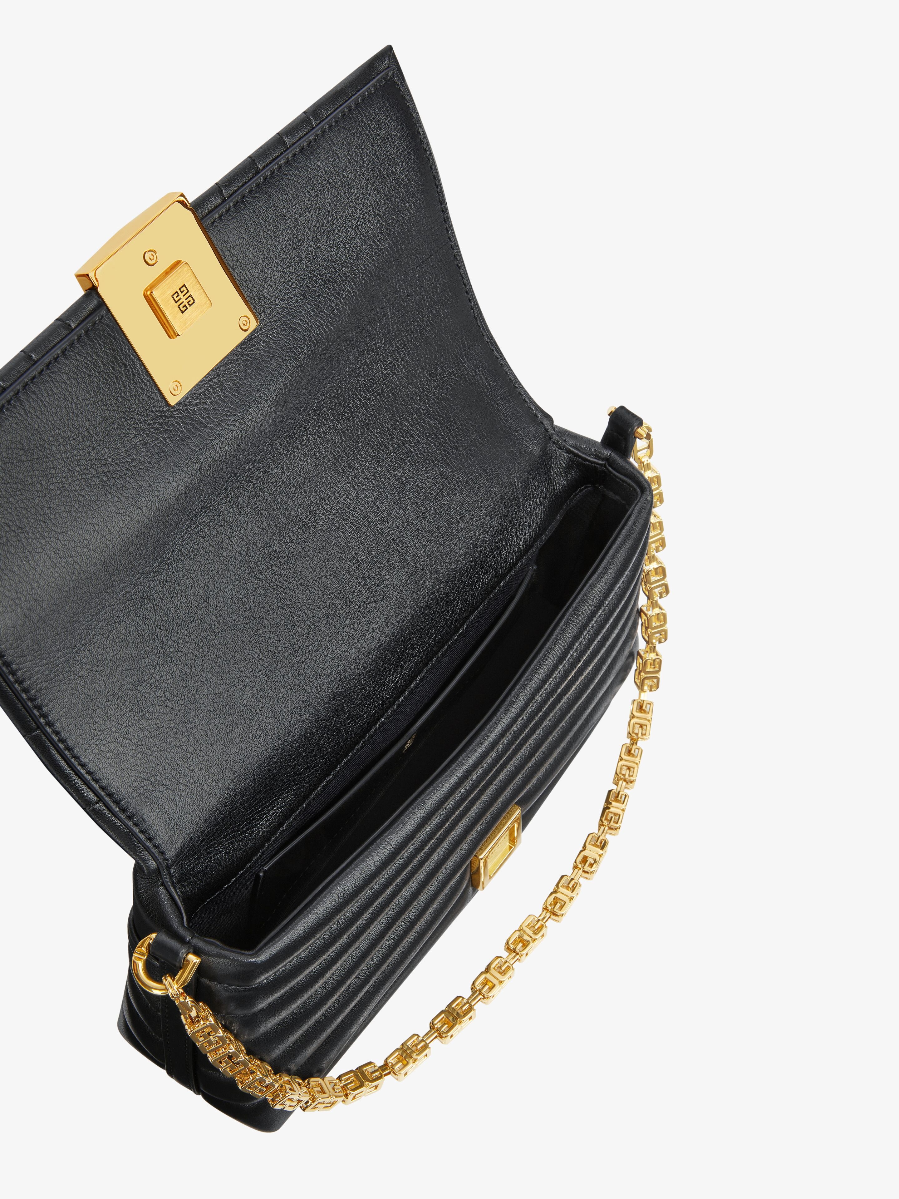 SMALL 4G SOFT BAG IN QUILTED LEATHER WITH CHAIN - 7