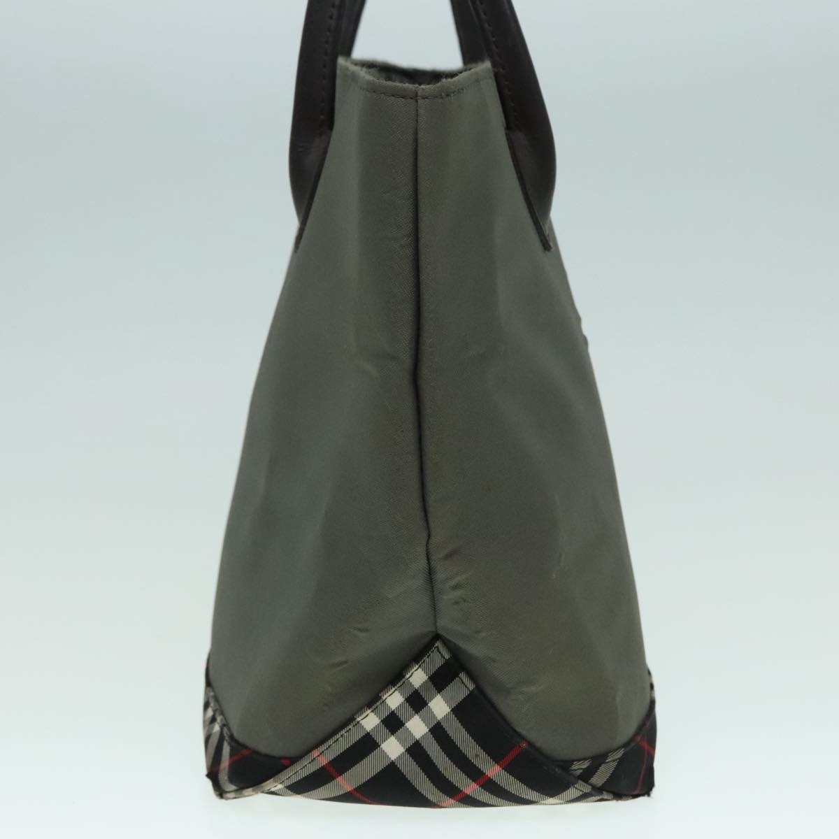 Burberry Nova Check Blue Label Hand Bag Canvas Khaki - 4