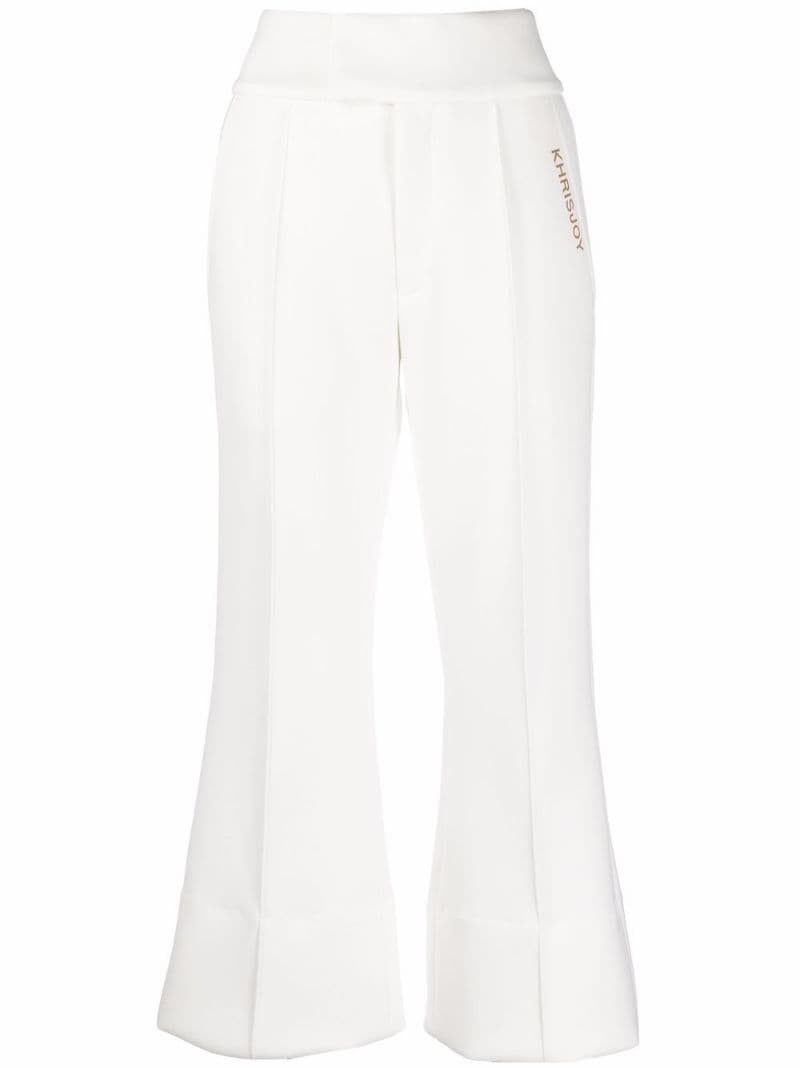 cropped kick-flare trousers - 1