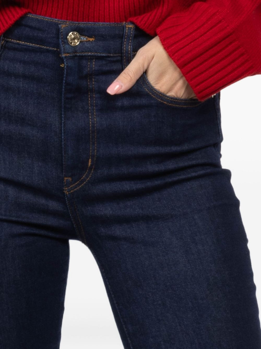 five-pocket design jeans - 5