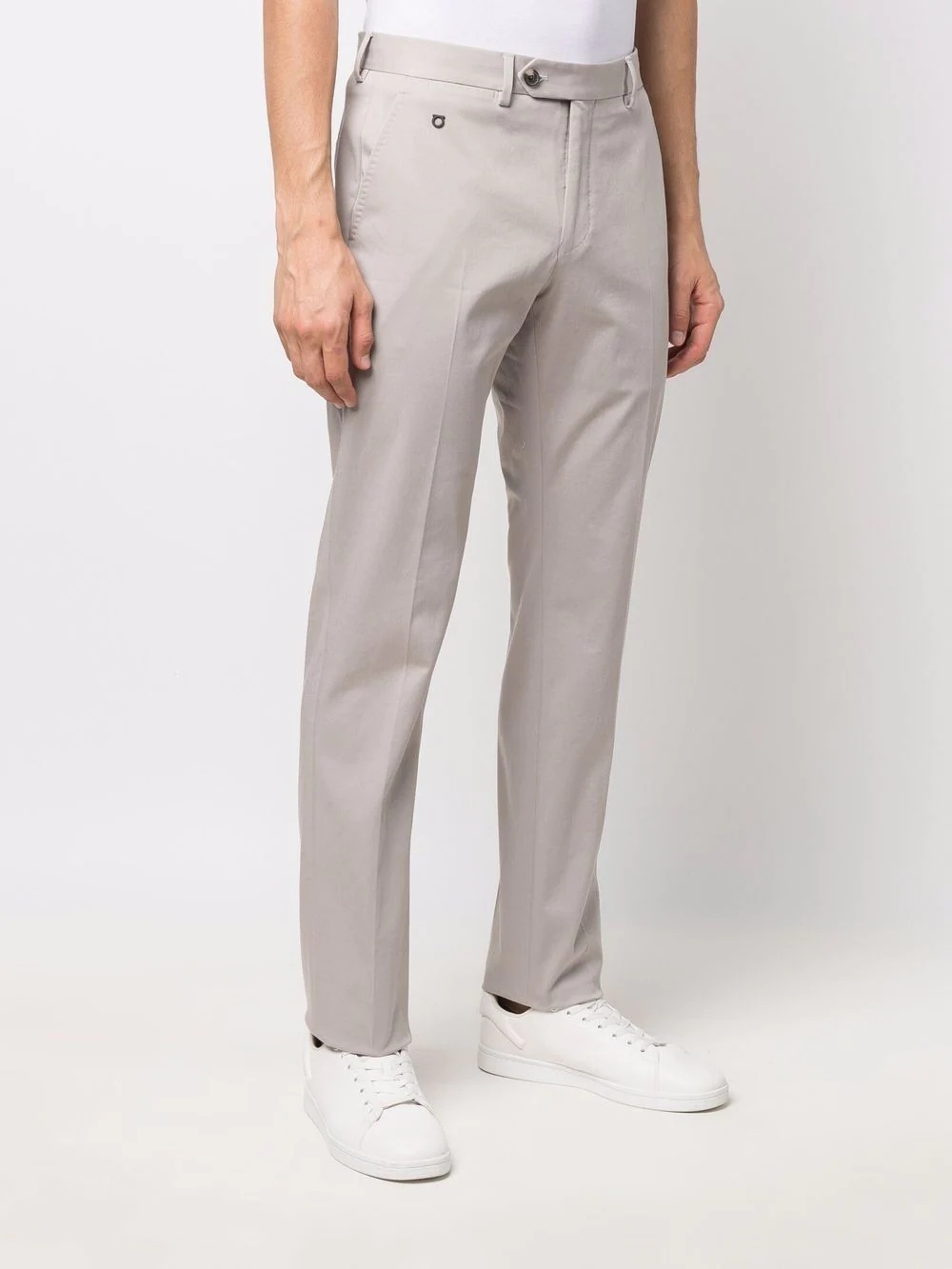 mid-rise straight-leg trousers - 3