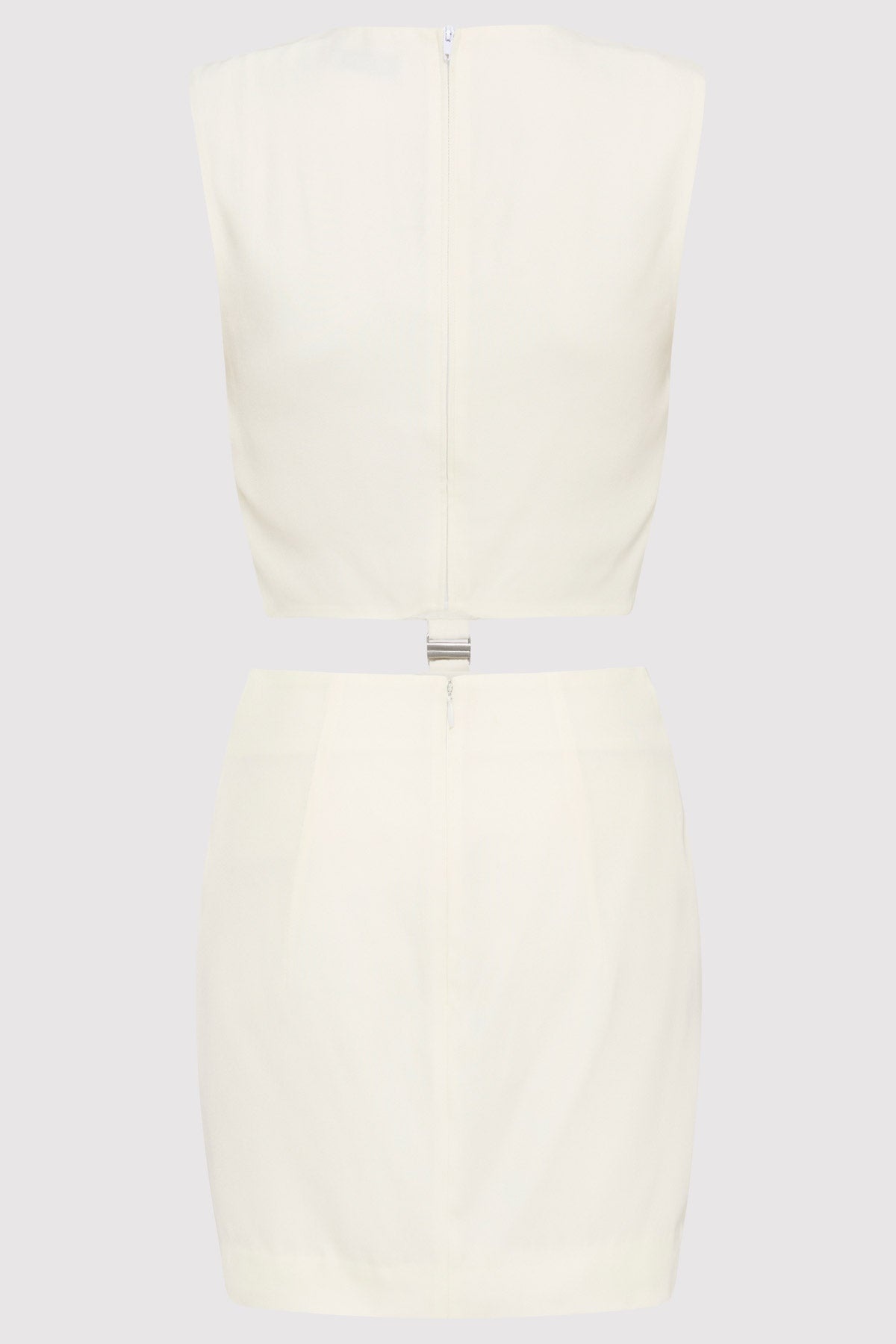 Clip Buckle Mini Dress - Off White - 8