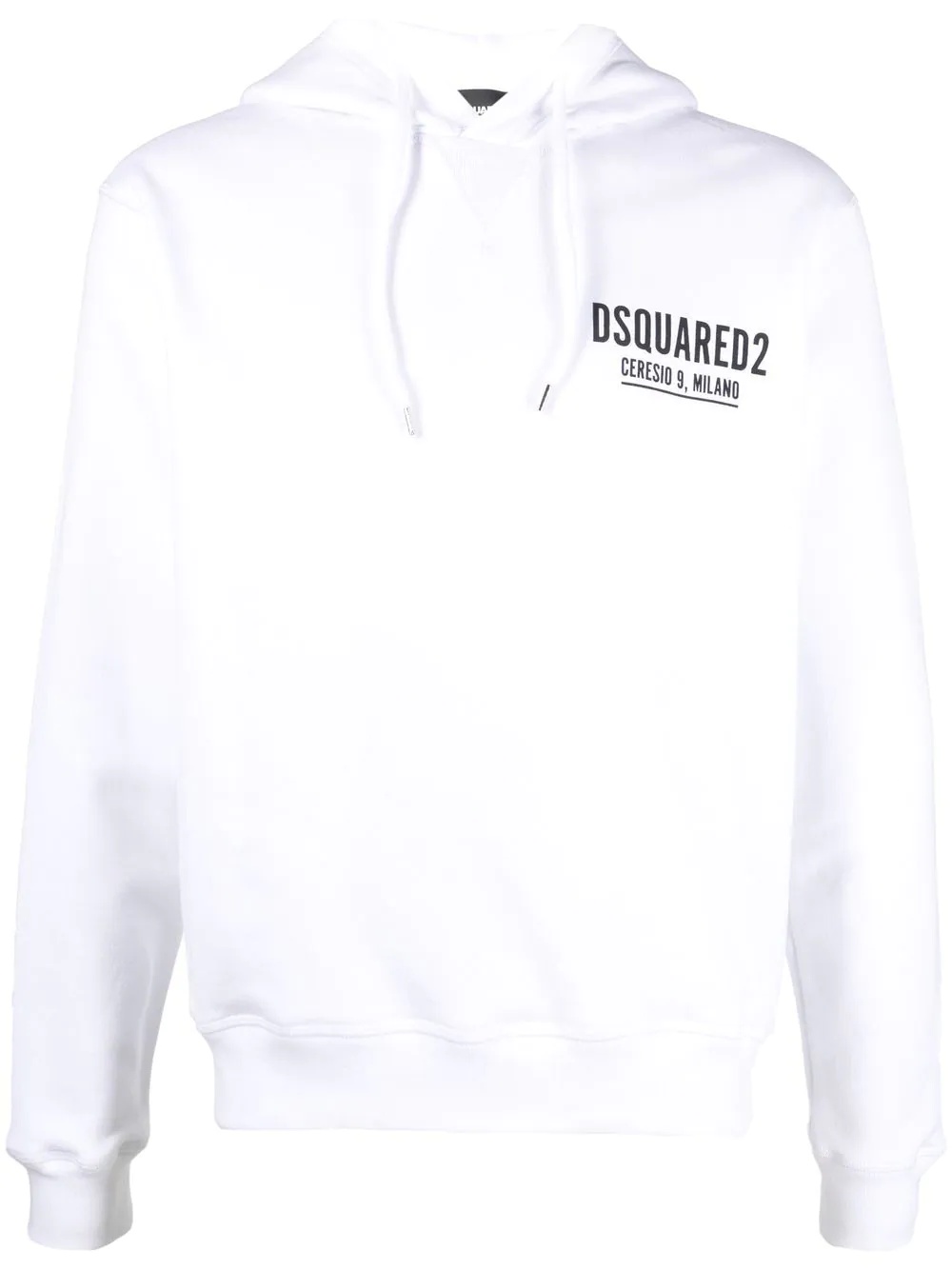 logo-print cotton hoodie - 1