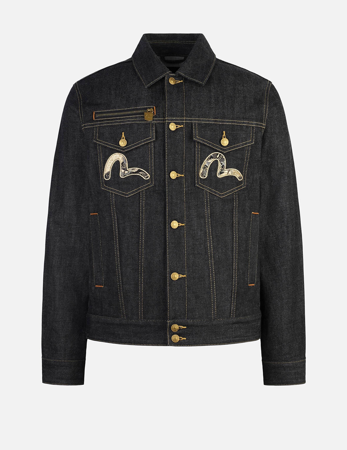 Brocade Daicock Appliqué 
Regular Fit Denim Jacket - 1
