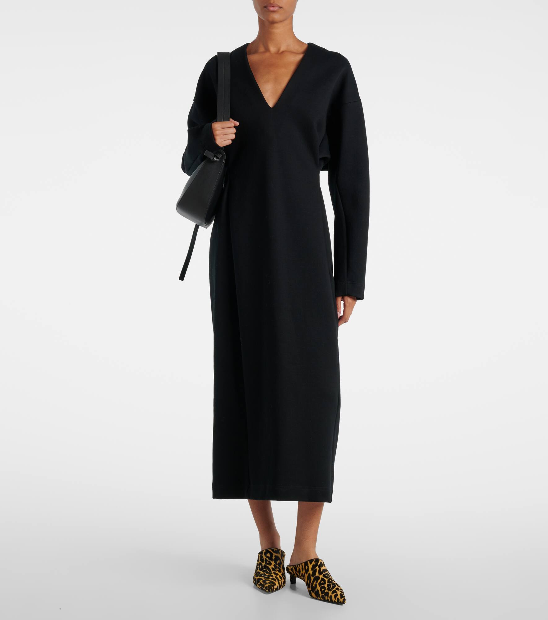 Cotton-blend midi dress - 2