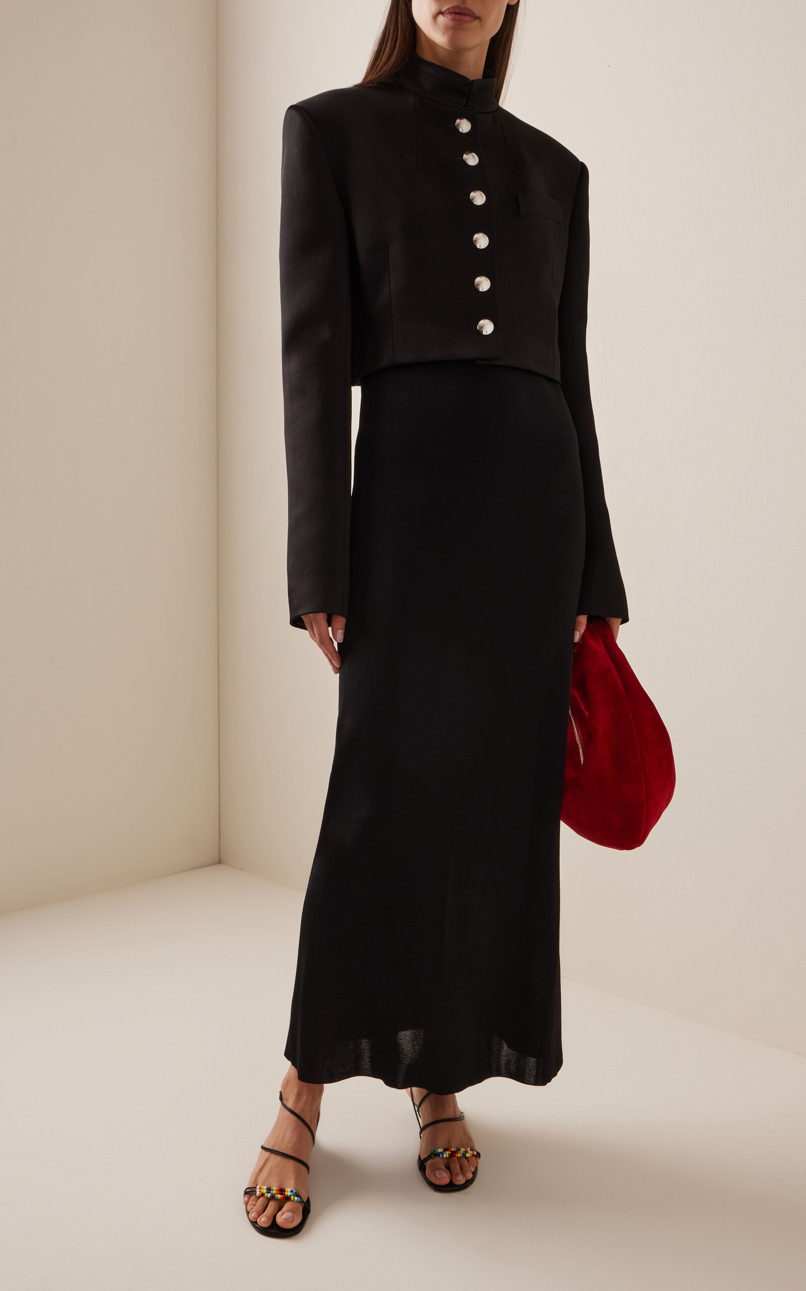 Samuelson Cropped Satin Jacket black - 3