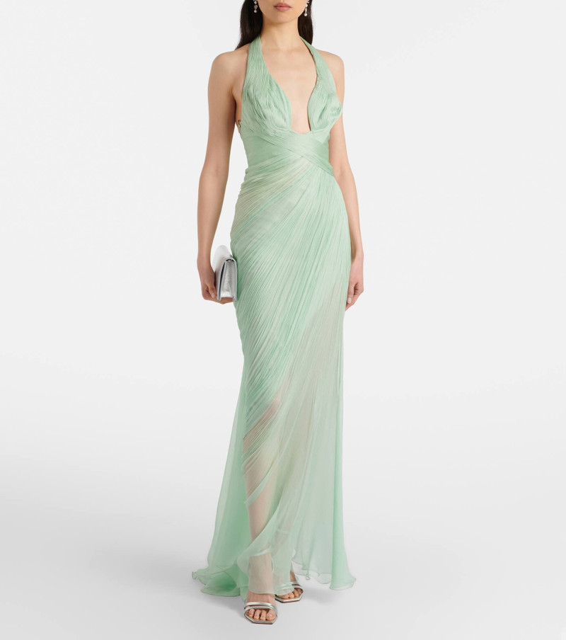 MARIA LUCIA HOHAN Milagros halterneck gown outlook