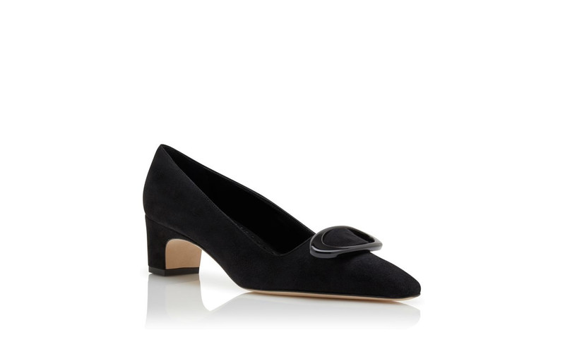 Black Suede Pointed Toe Pumps 3
