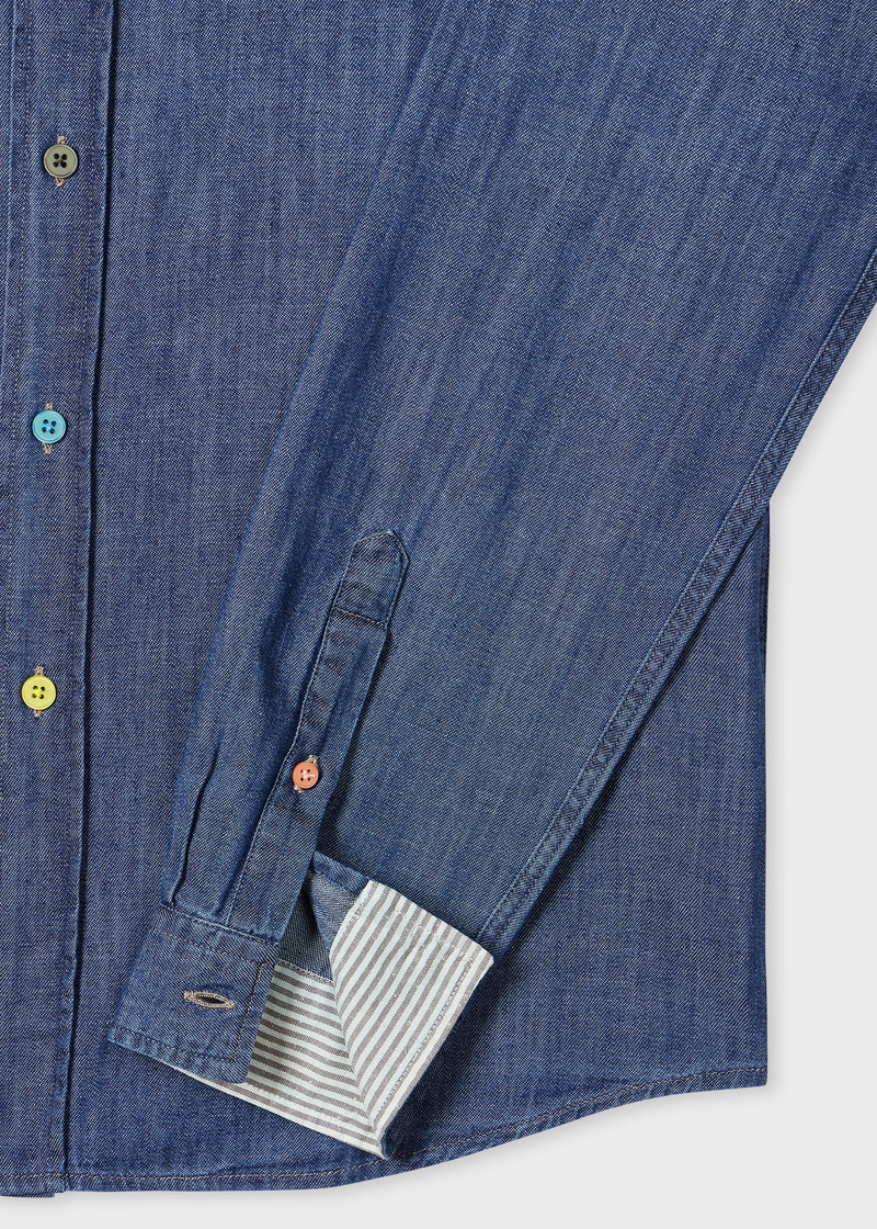 Paul Smith Tailored-Fit Indigo Denim Shirt outlook