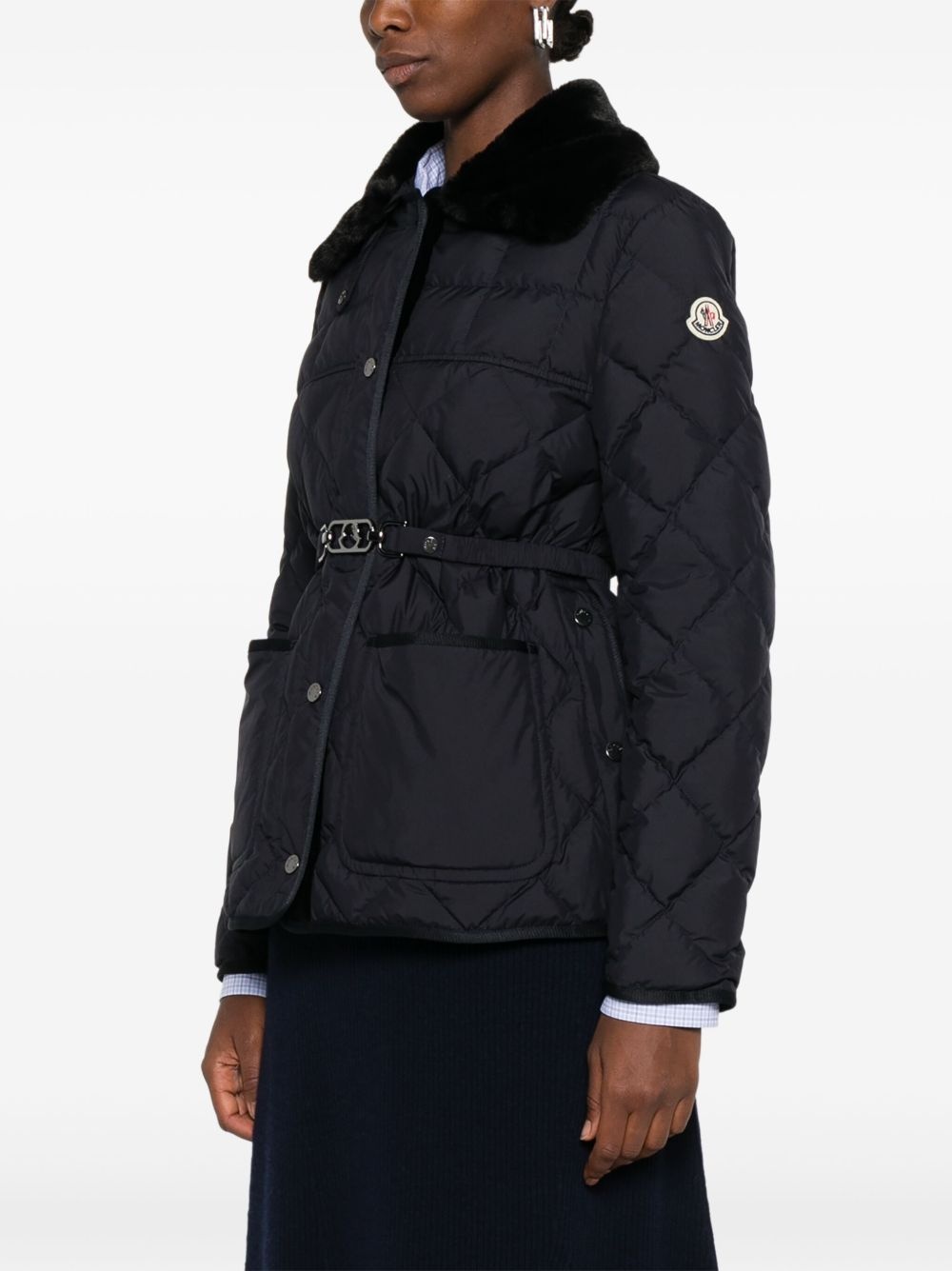 quilted belted jacket - 3