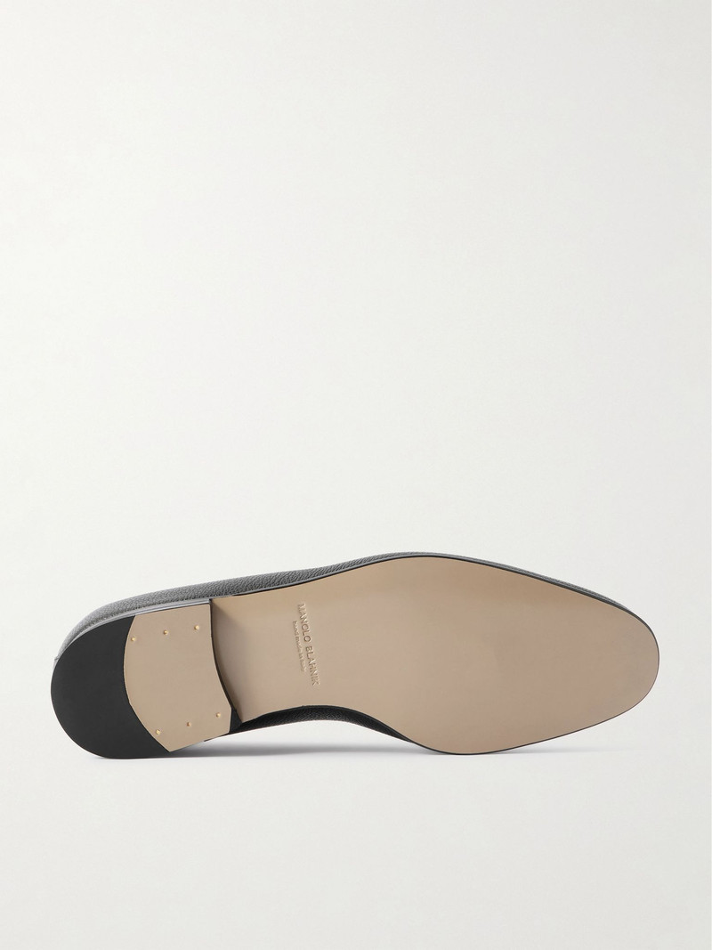 Manolo Blahnik Mario Leather Loafers Black outlook