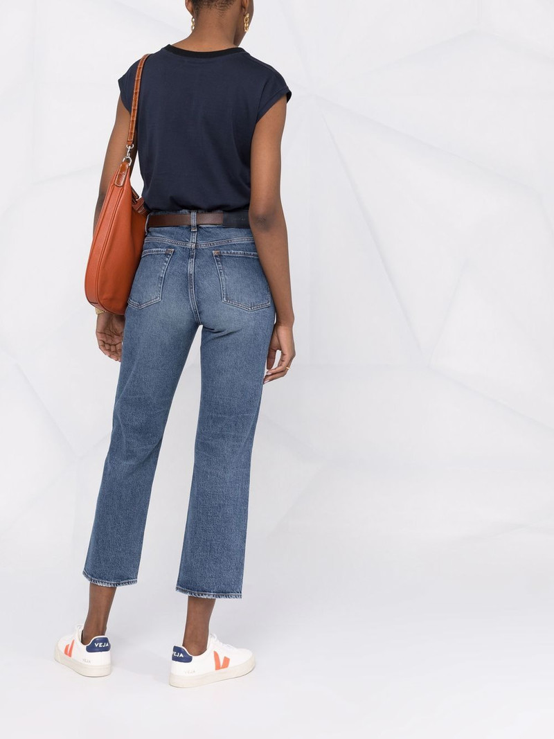 high-rise cropped Logan jeans 6