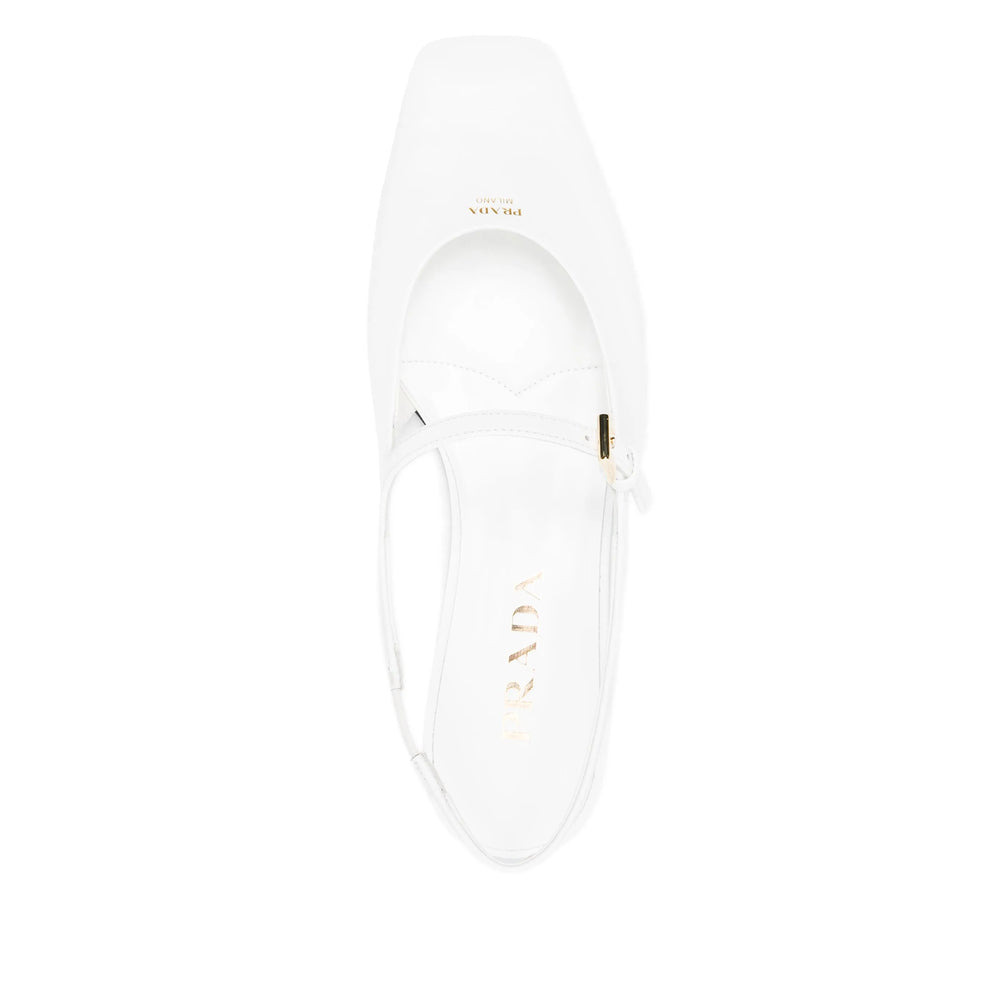 Prada White Ballet Flats Women - 4