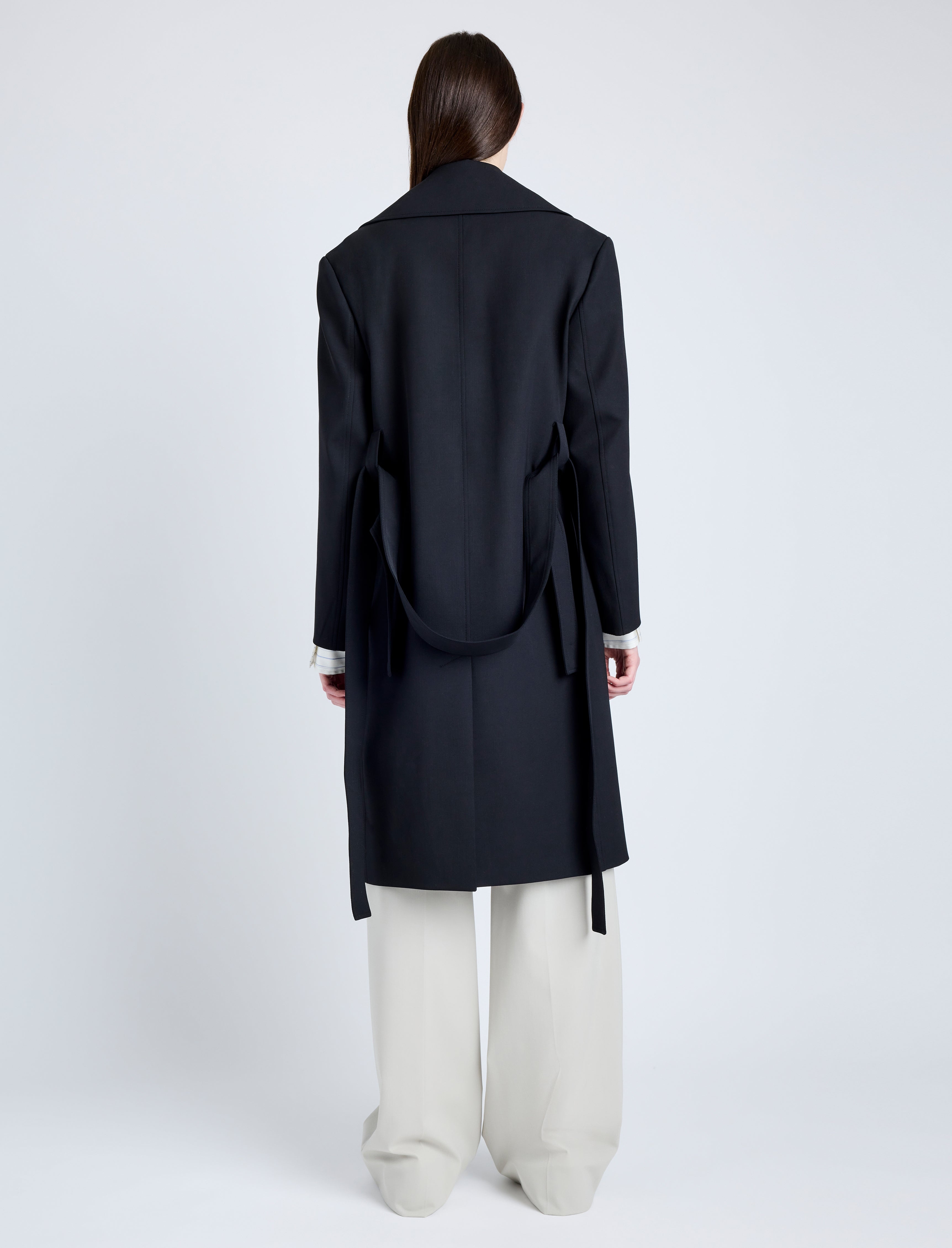 Thea Coat in Wool Gabardine Suiting - 4