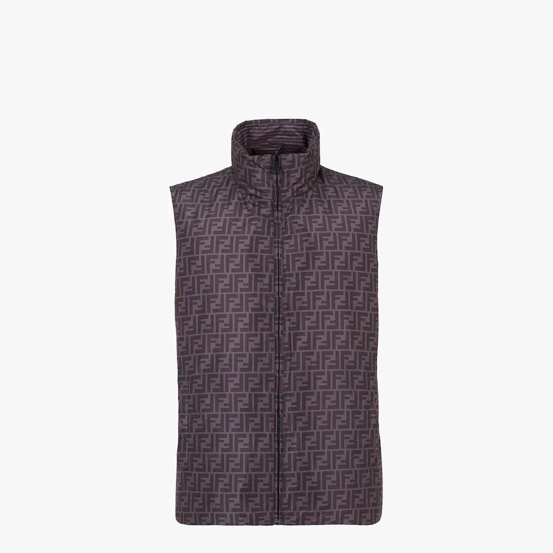Black nylon gilet - 1
