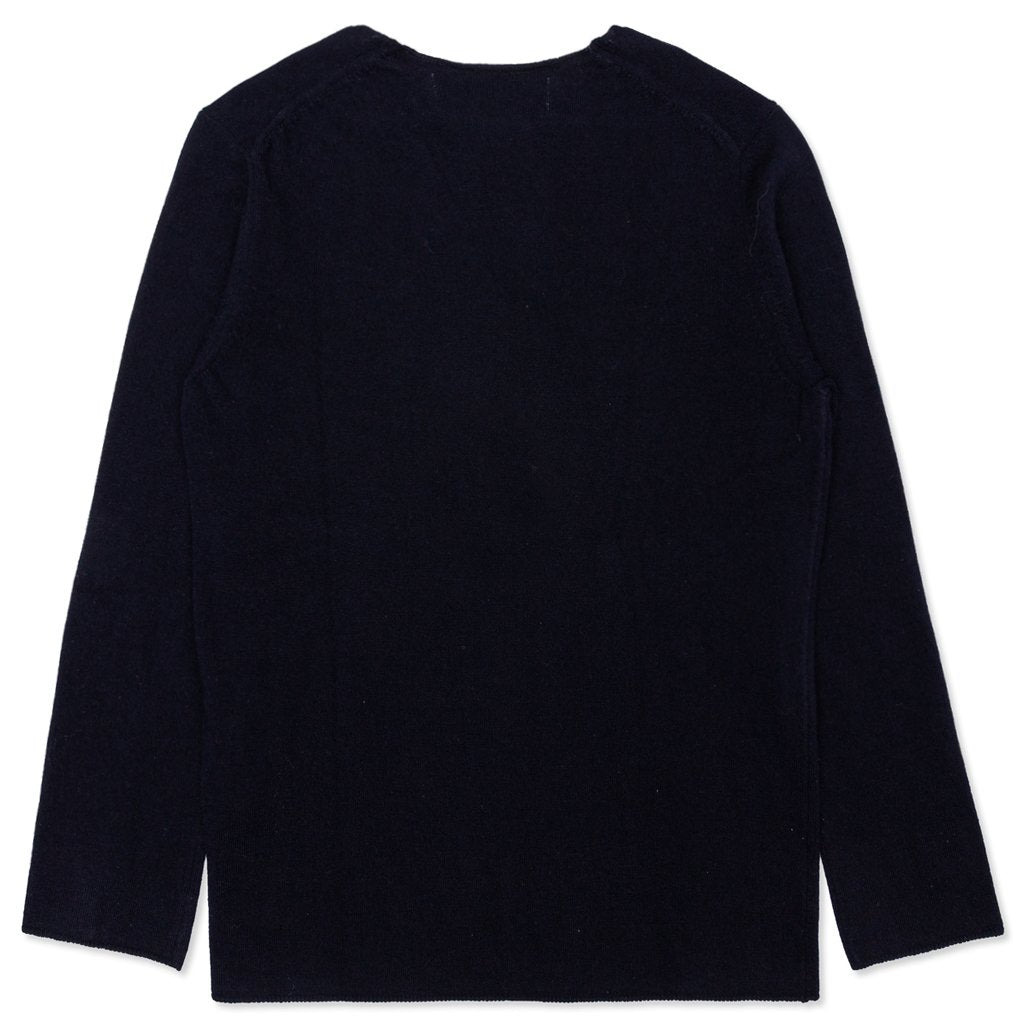 COMME DES GARCONS PLAY CREWNECK SWEATER - NAVY - 2