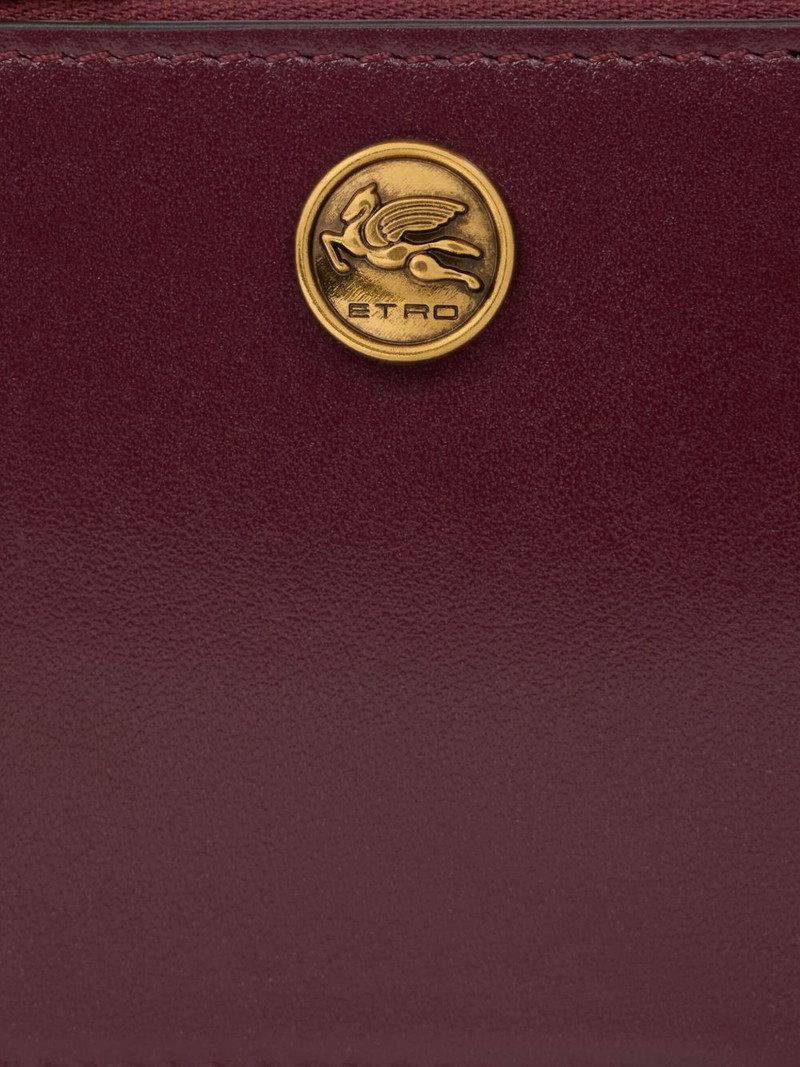 Pegaso-plaque leather card holder 3