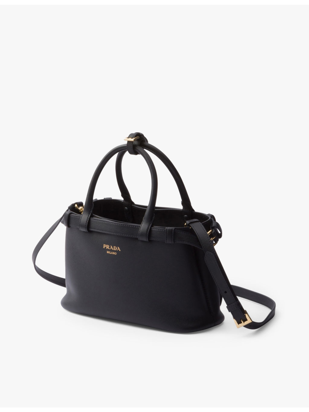 Buckle small leather tote bag - 7