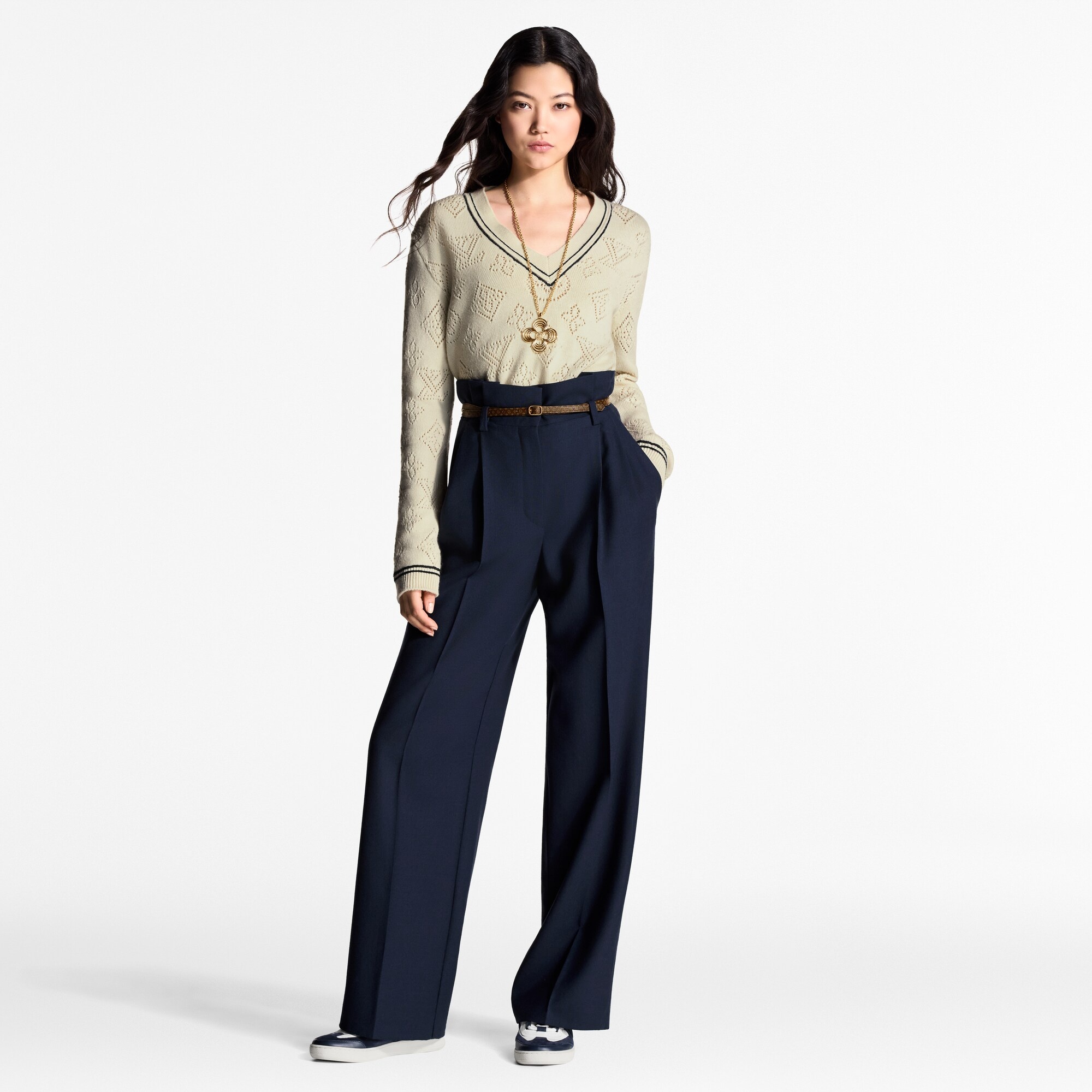 Stripe Accent Pullover - 4