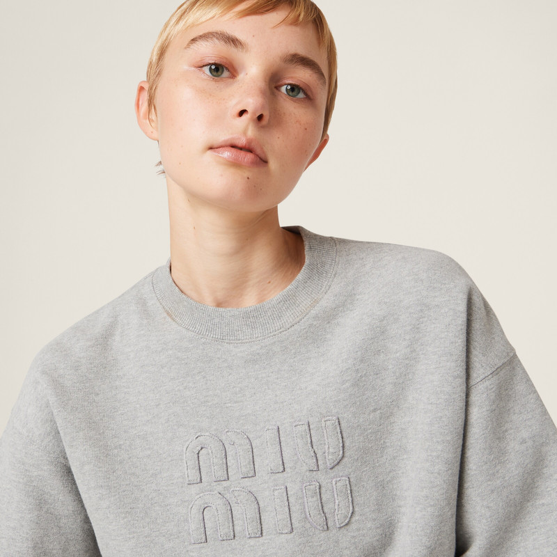 Embroidered cotton sweatshirt 5
