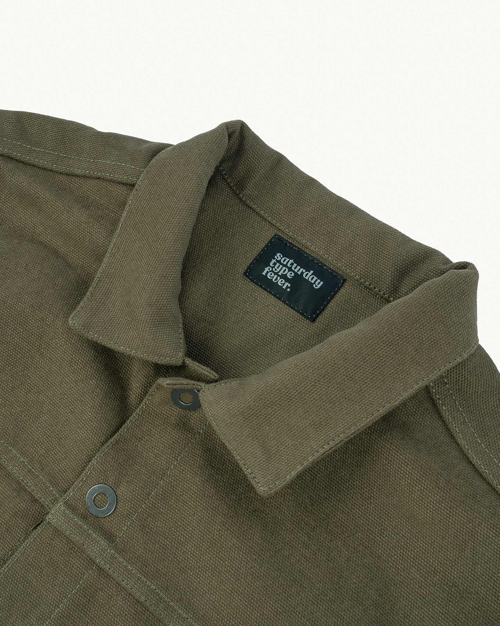 STF-TWLCPO-OLV SaturdayTypeFever - 9oz Cotton CPO Shirt - Olive - 5