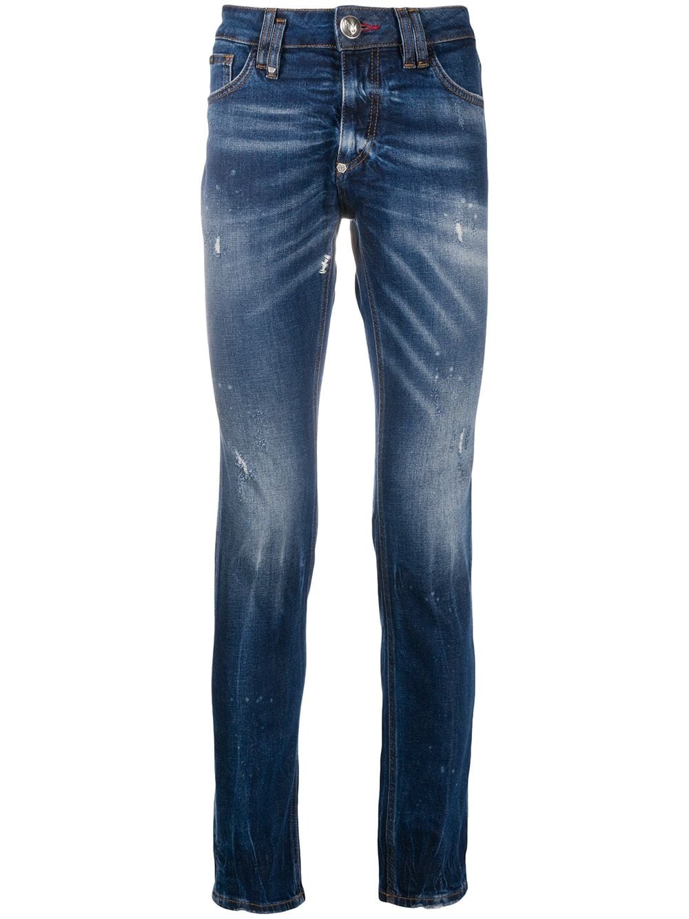 distressed slim-fit jeans - 1