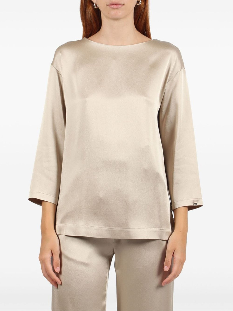 Herno satin-weave top outlook