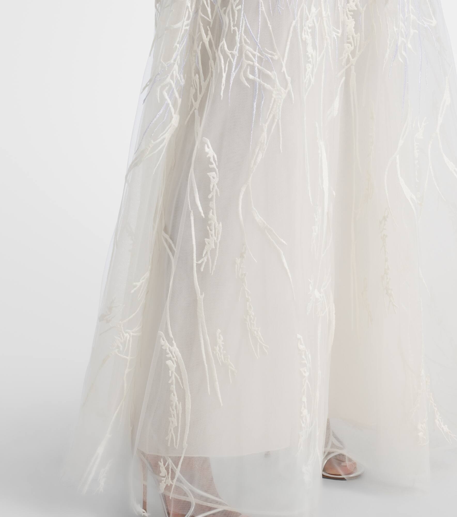 Bridal embroidered tulle gown - 5