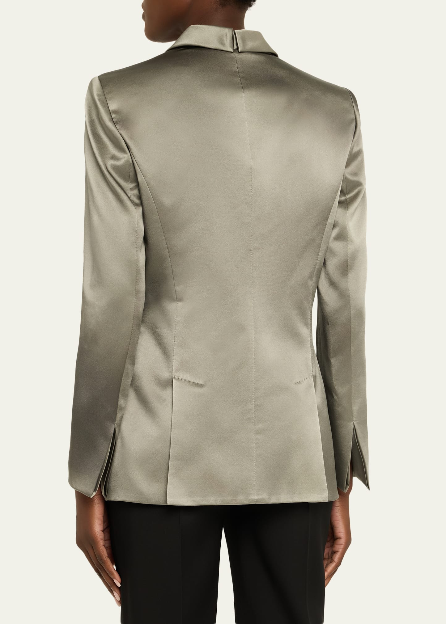 Ombre Printed One Button Blazer - 3