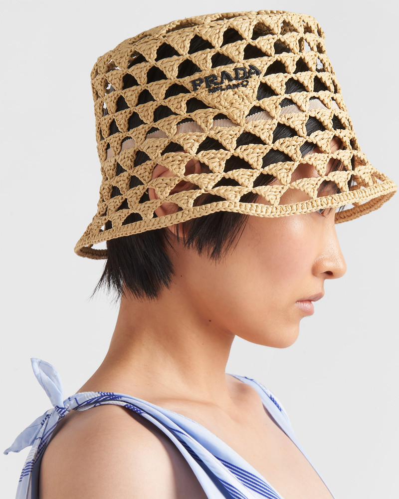 Prada Woven fabric bucket hat outlook