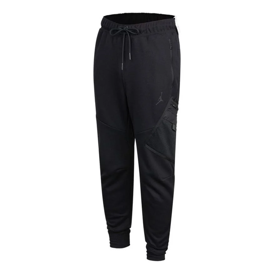 Men's Air Jordan Athleisure Casual Sports Running Knit Long Pants/Trousers Black DA9853-010 - 1
