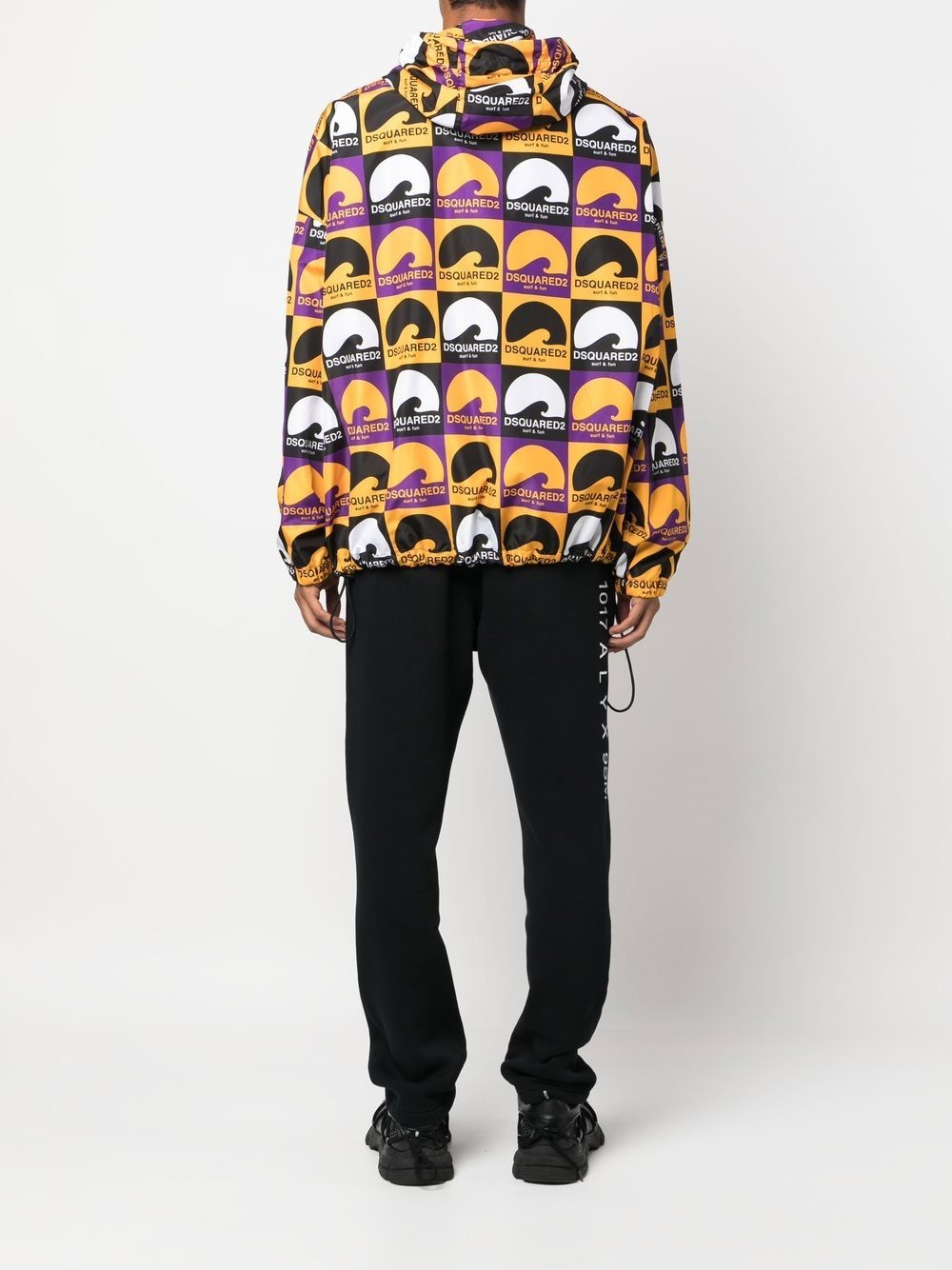 logo-print hooded jacket - 4