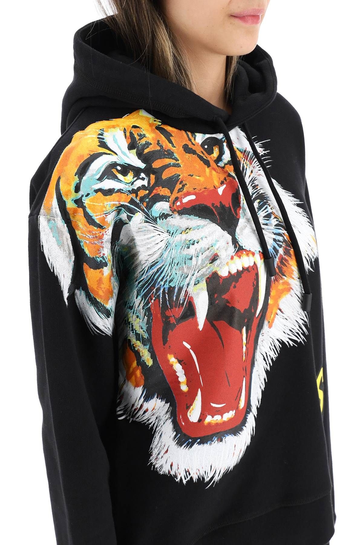 TIGER PRINT MAXI HOODIE - 5