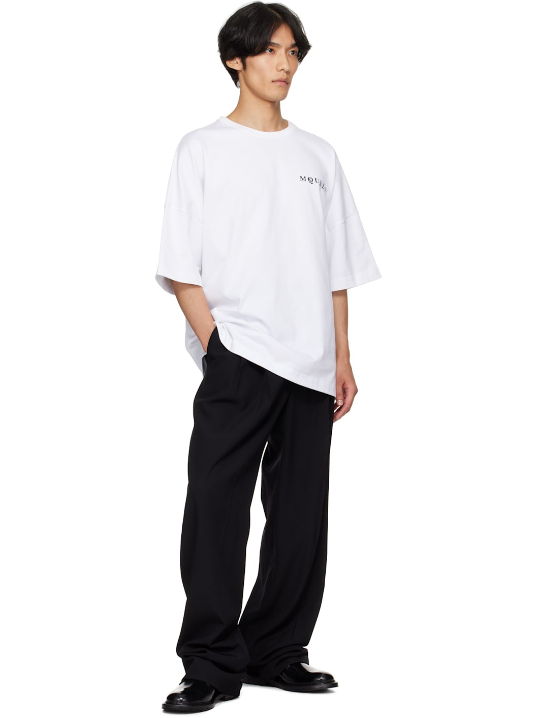White Oversized 'McQueen' T-shirt - 4