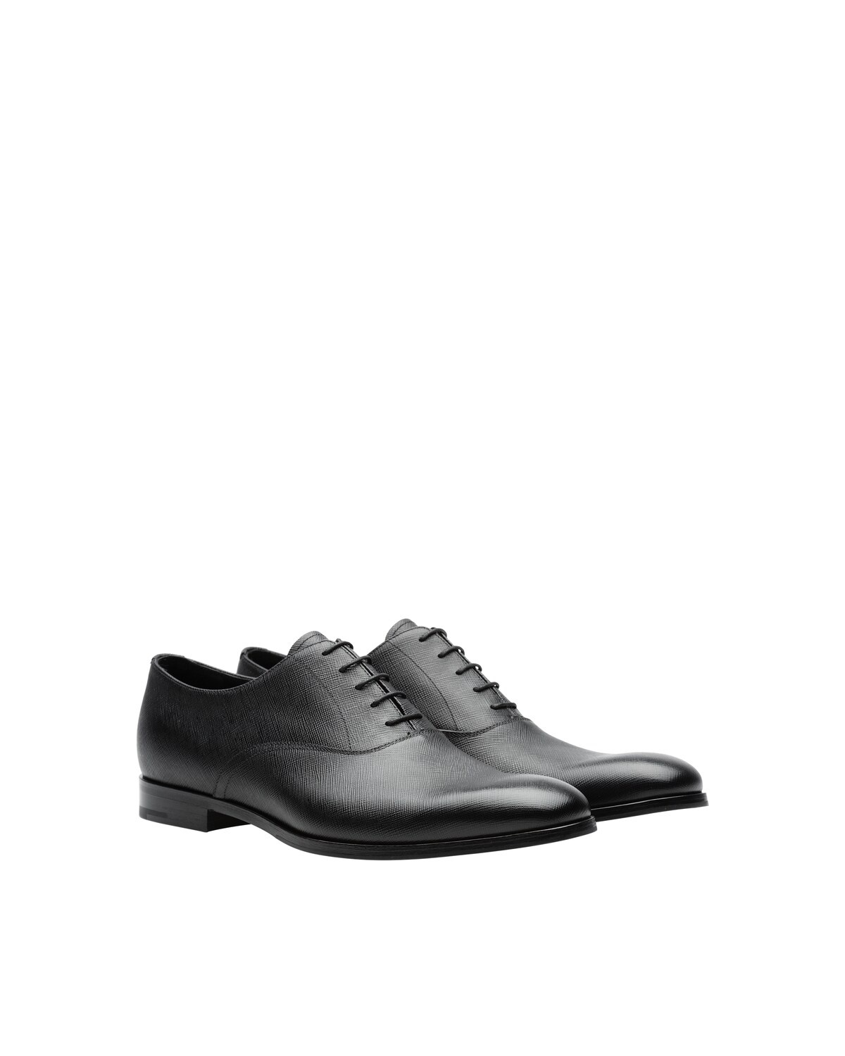 Smooth Saffiano leather Oxford shoes - 1