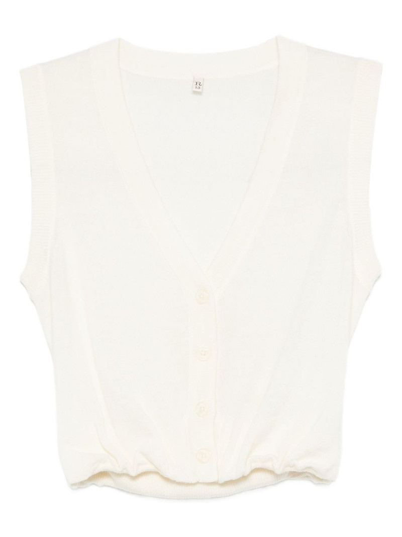 V-neck cropped vest 1