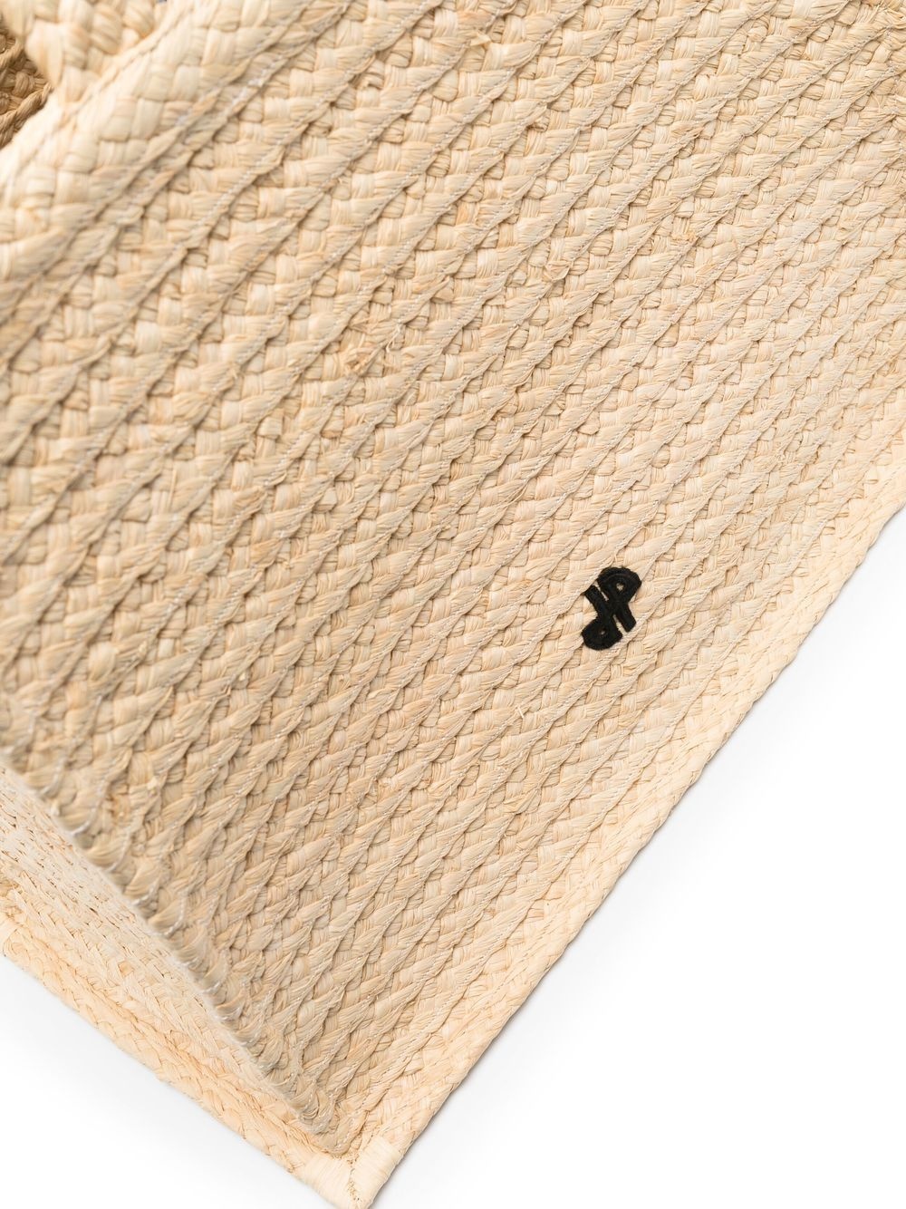 large raffia tote bag - 4