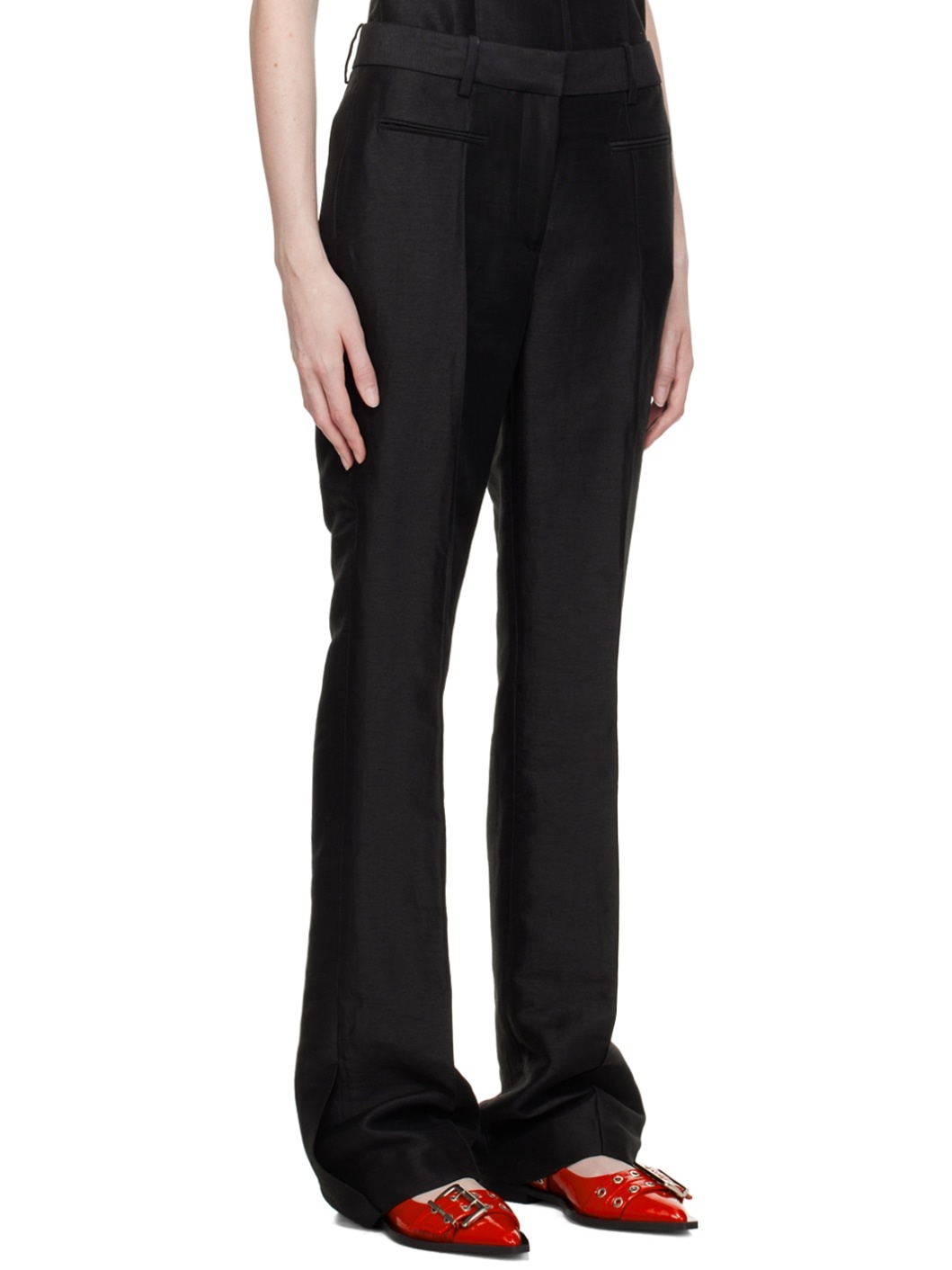 Black Flared Trousers - 2