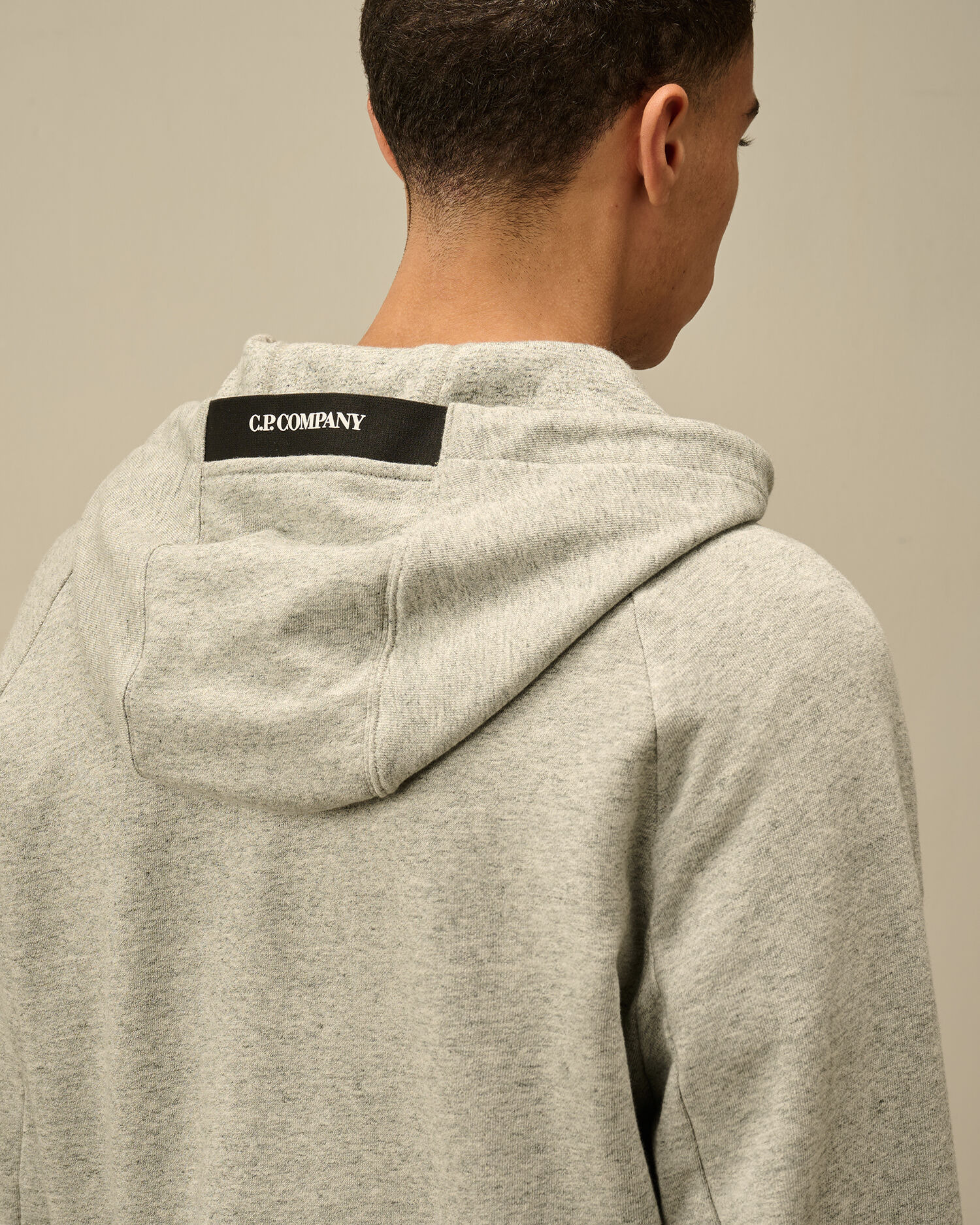 Diagonal Raised Fleece Full Zip Hooded Sweatshirt - 5