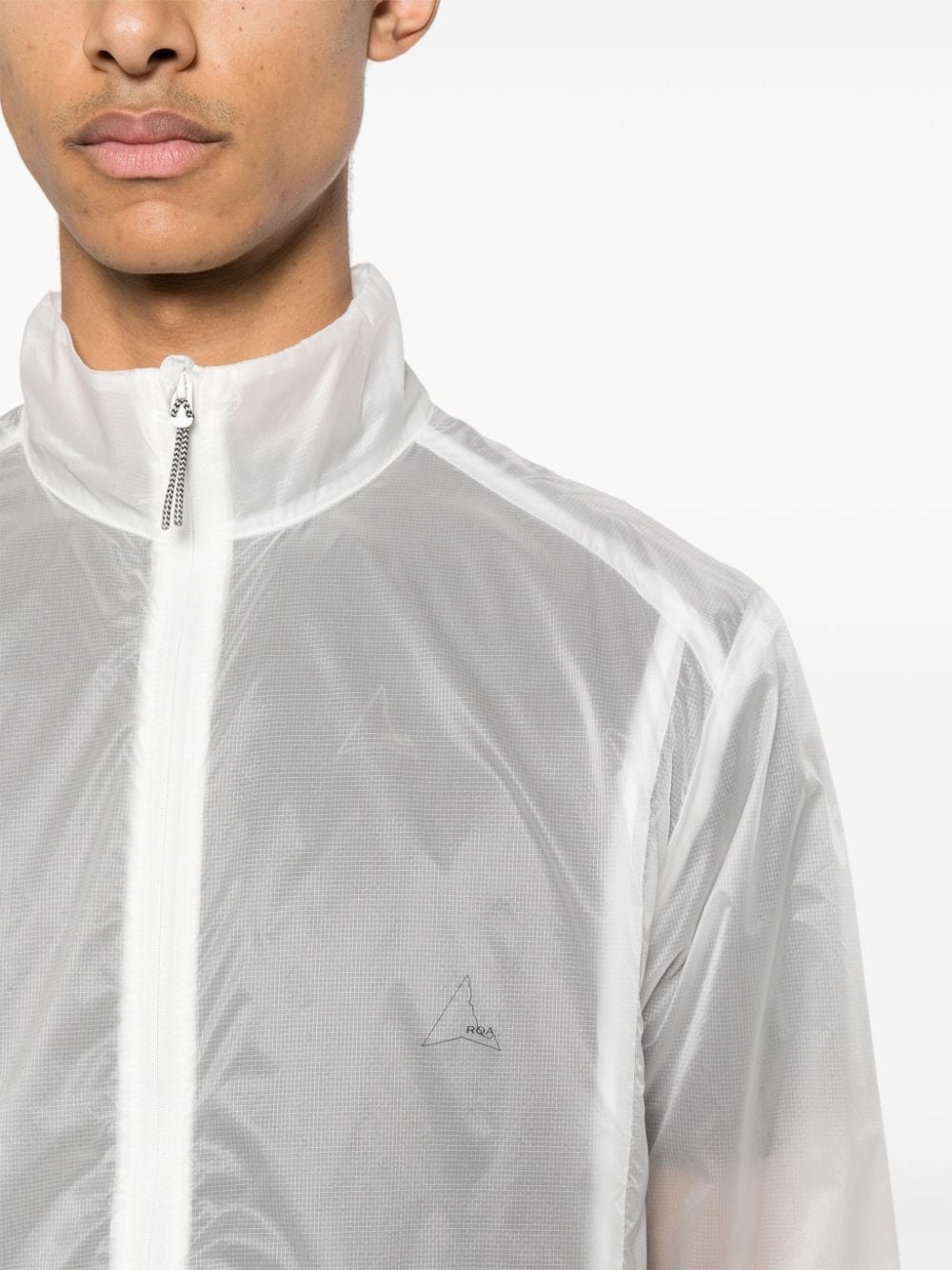 logo-print sheer jacket - 5