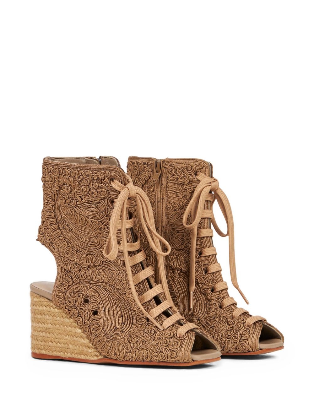 paisley-pattern ankle boots - 2