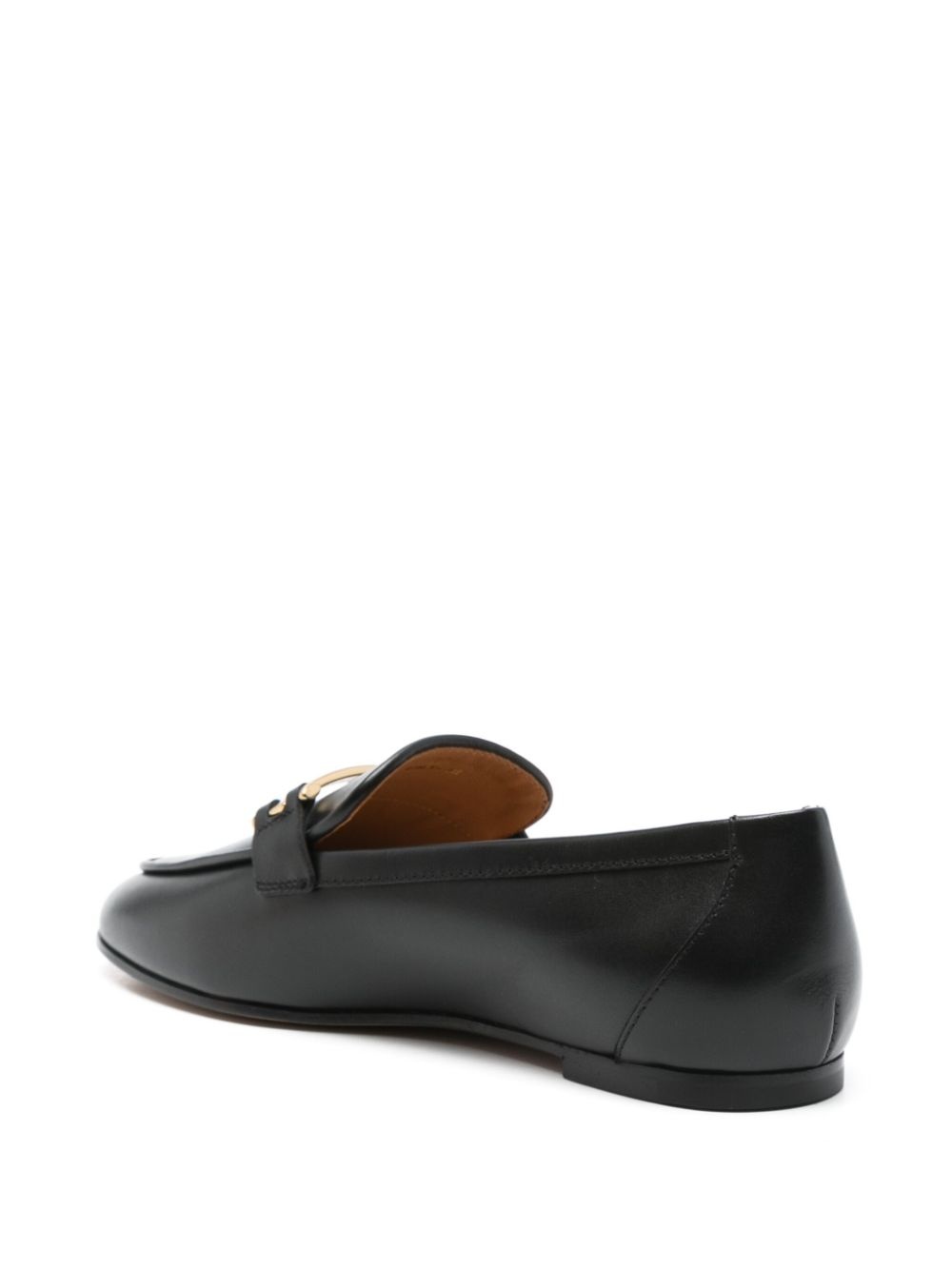 metal-bar leather loafers - 3
