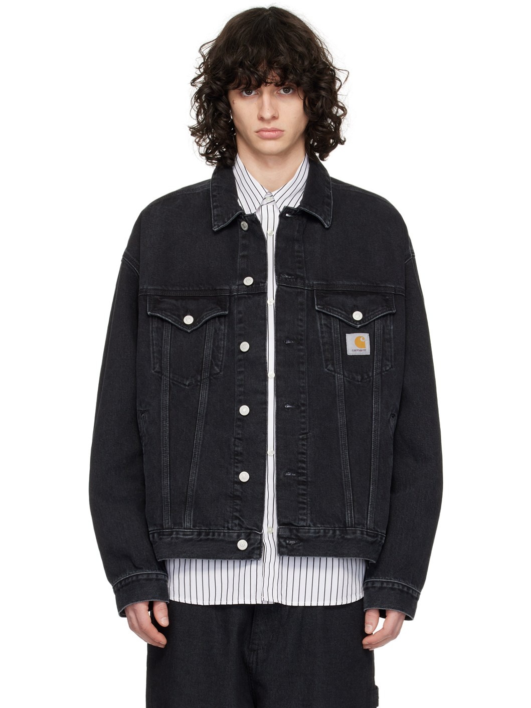 Black Helston Denim Jacket - 1