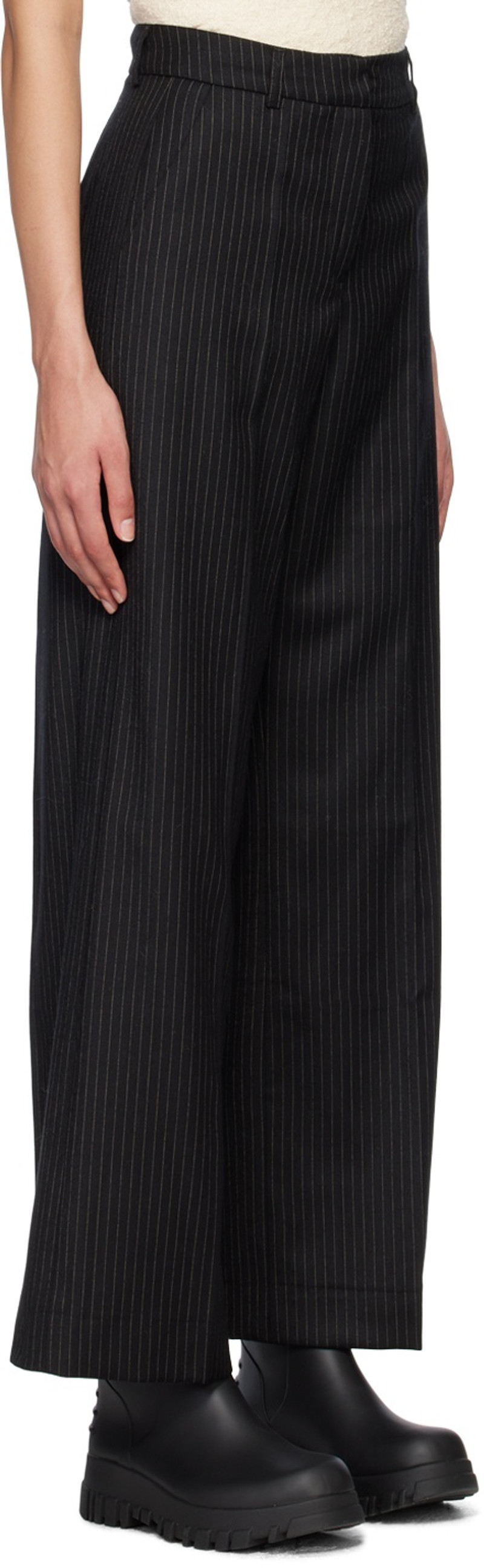 Holzweiler Black Bottomsup Trousers outlook