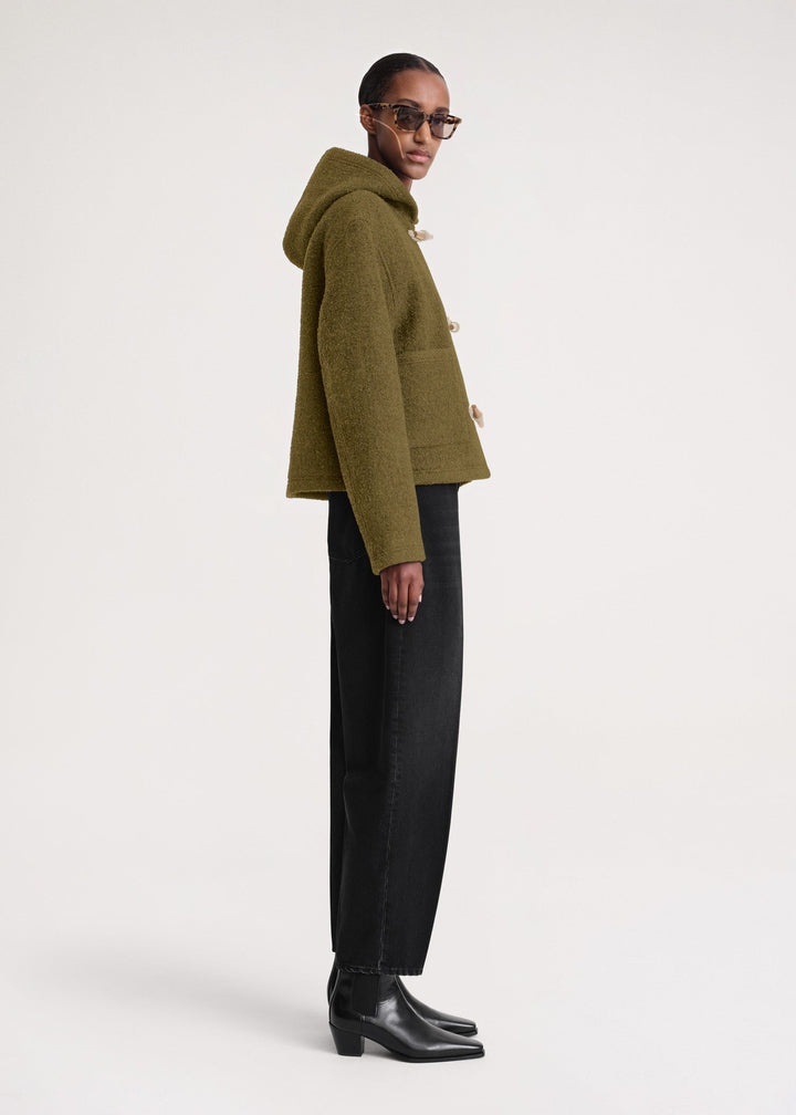Felted duffle jacket olive - 3