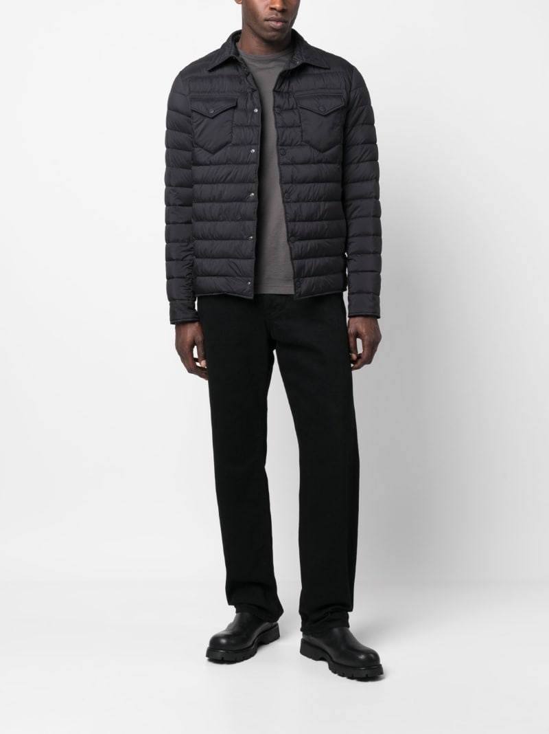 two-pocket buttoned quilted jacket - 3