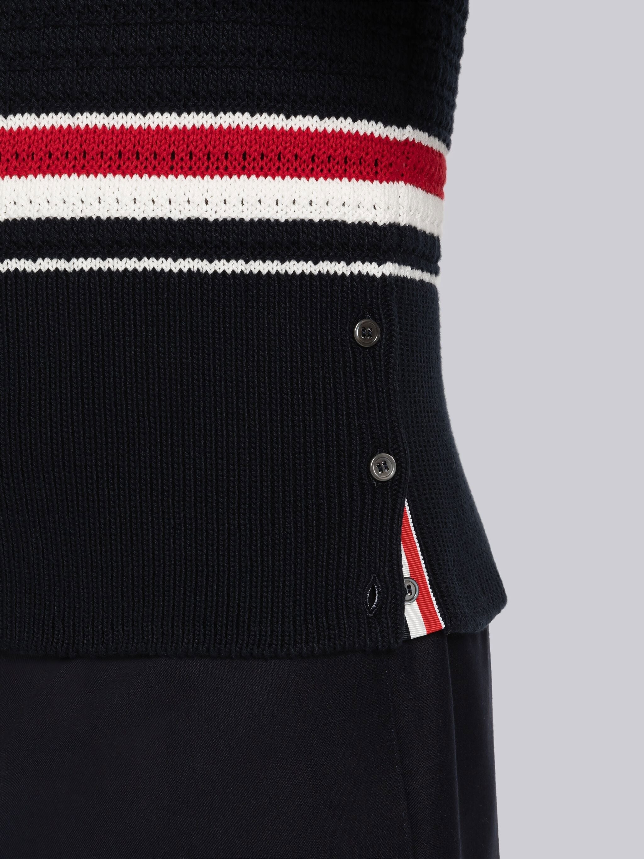 Textured Stitch Cotton Short Sleeve Polo - 6