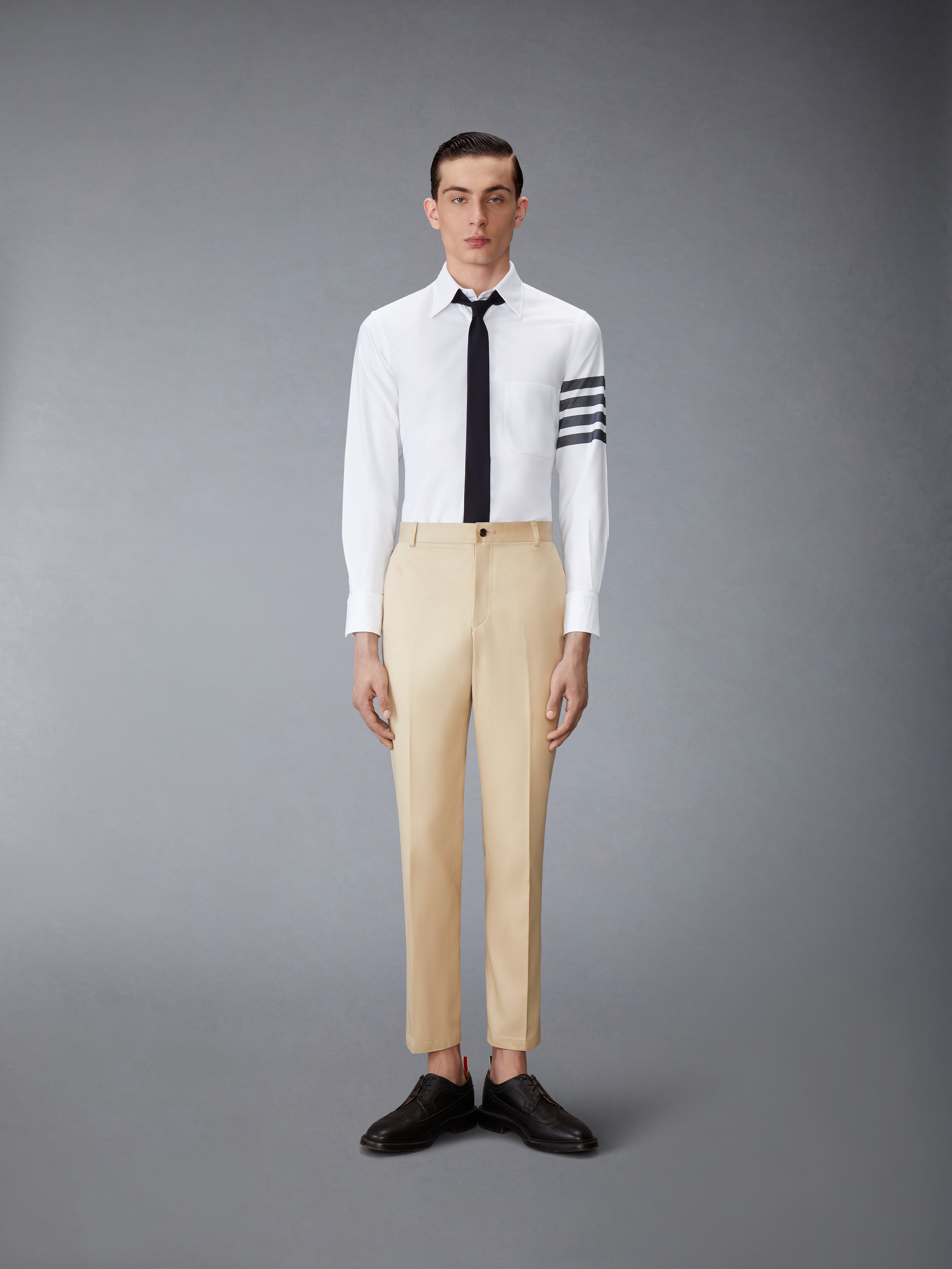 SOLID OXFORD 4-BAR POINT COLLAR SHIRT - 5